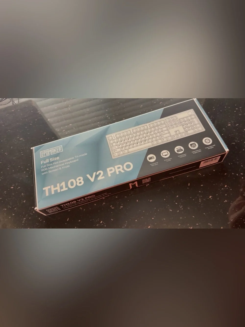 Epomaker TH108 V2 Pro Full Size Mechanical Keyboard with Screen Knob Creamy Jade
